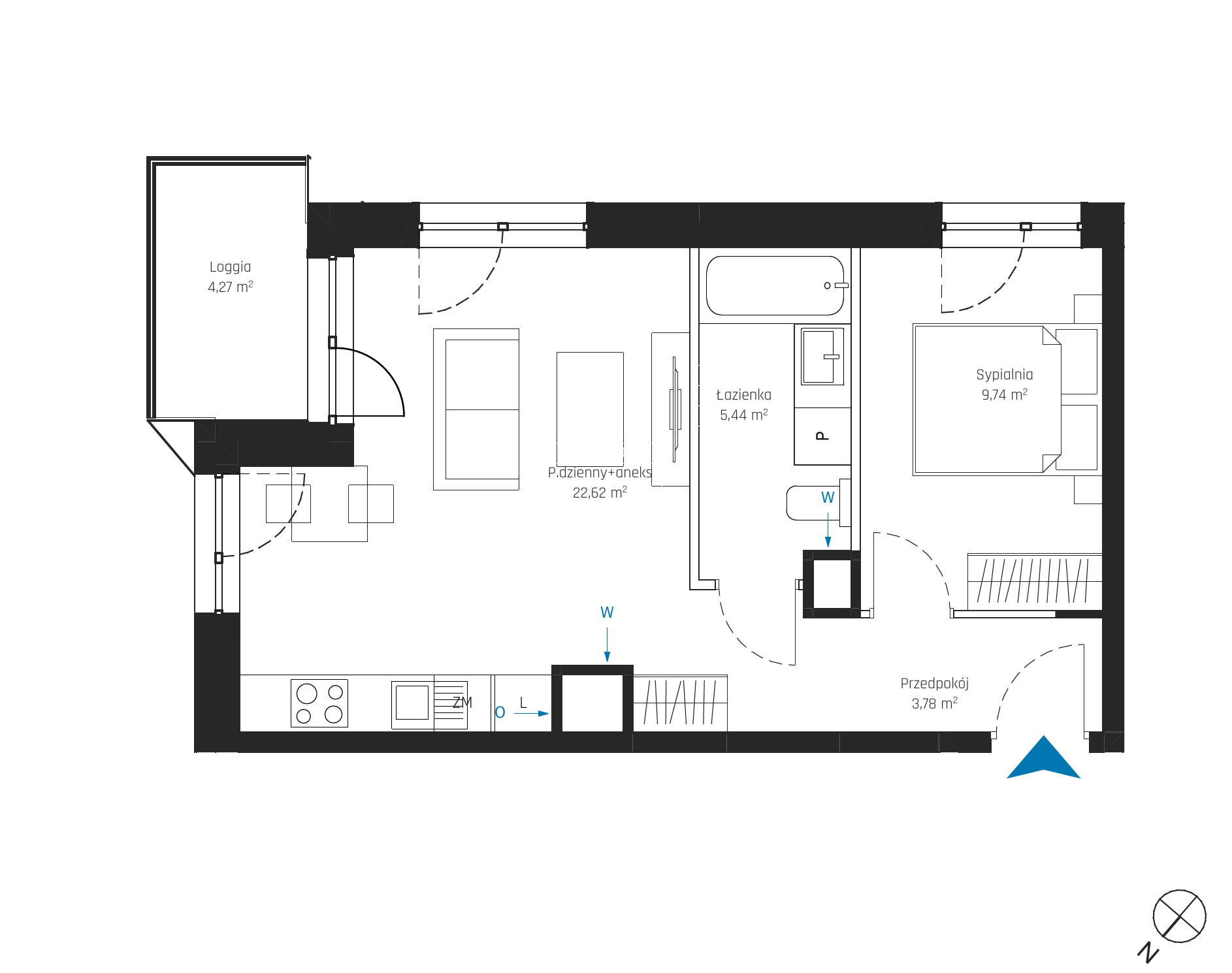 Plan 2 pok. 42m²