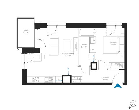 Plan 2 pok. 42m²