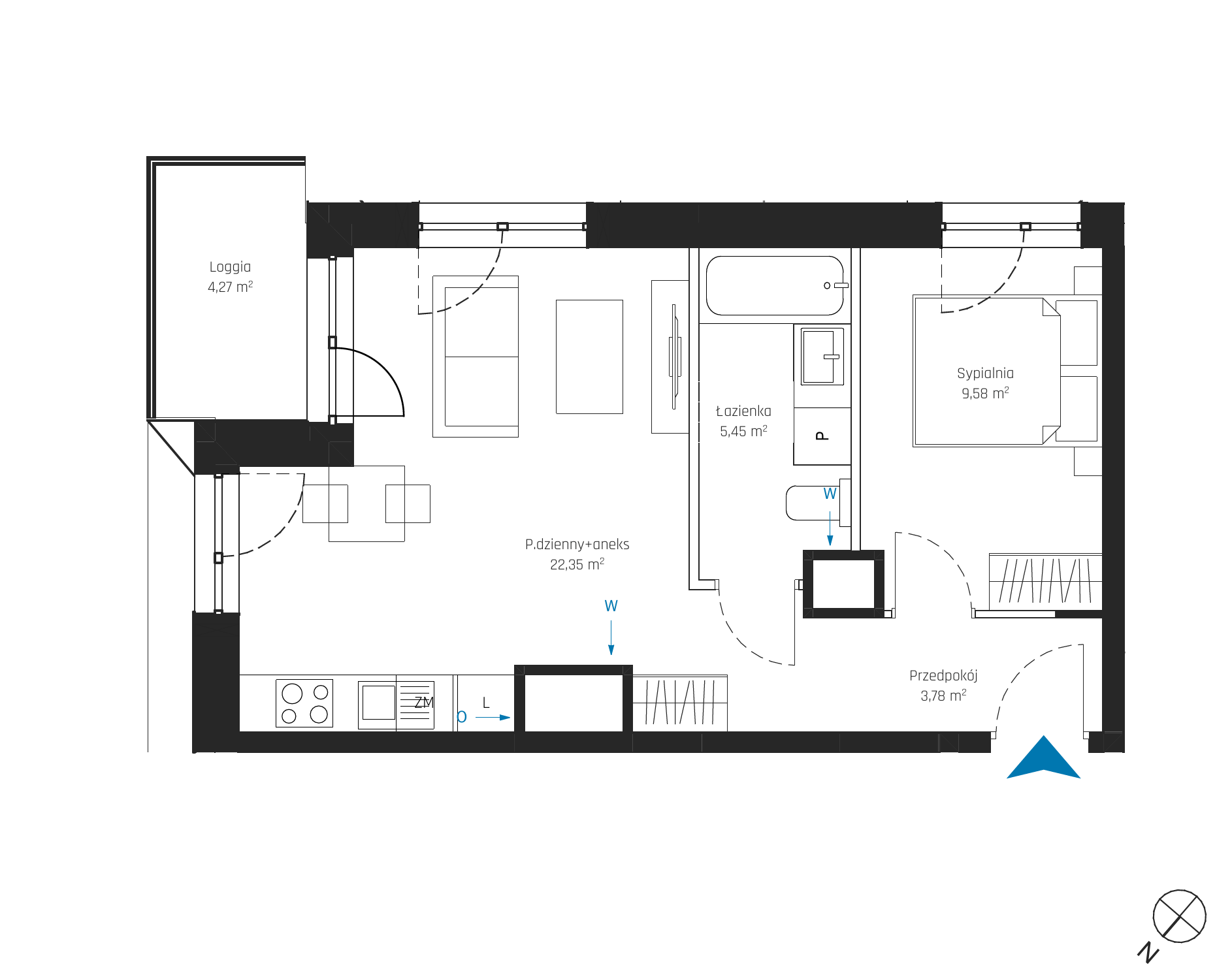 Plan 2 pok. 41m²