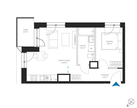 Plan 2 pok. 41m²