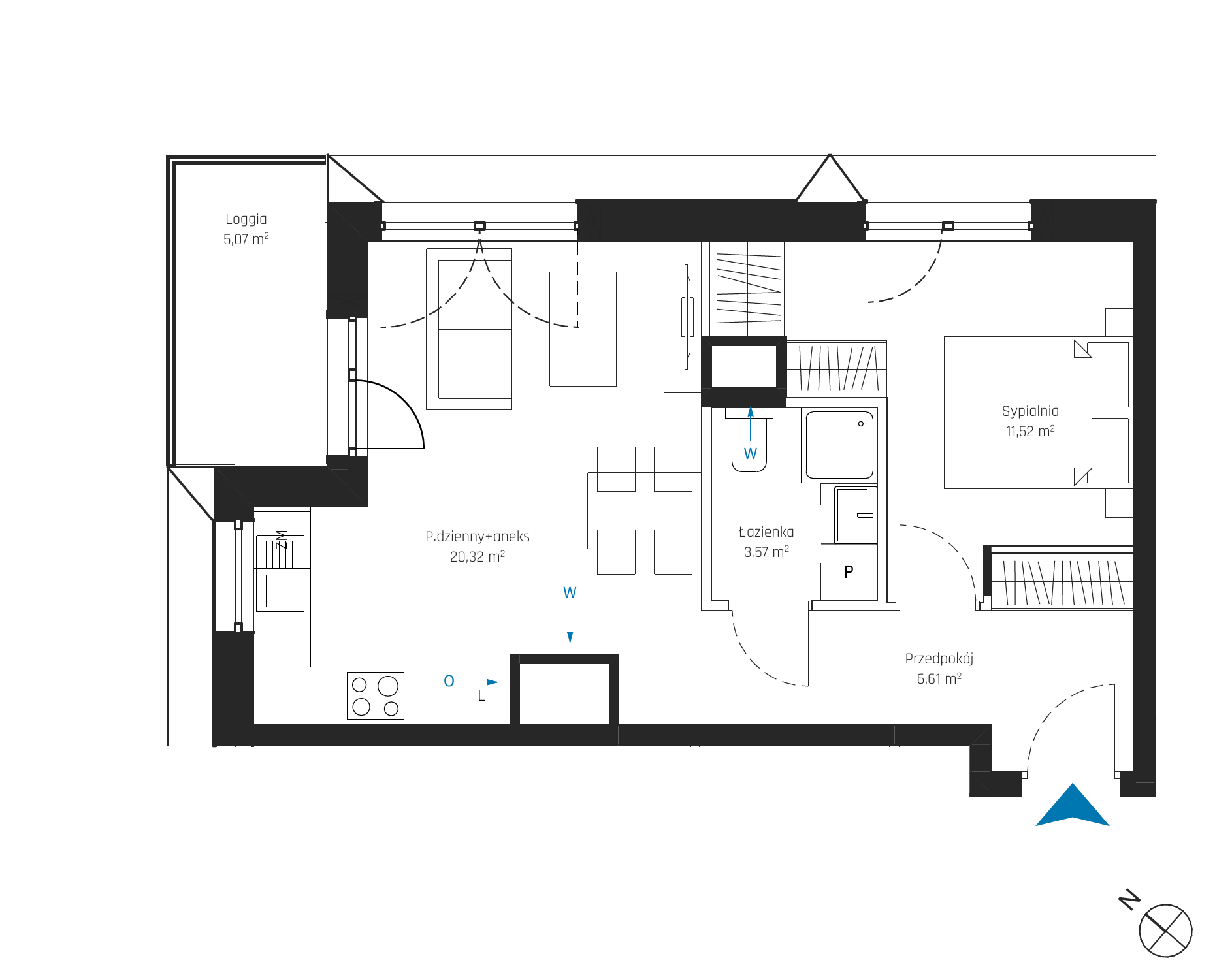 Plan 2 pok. 42m²