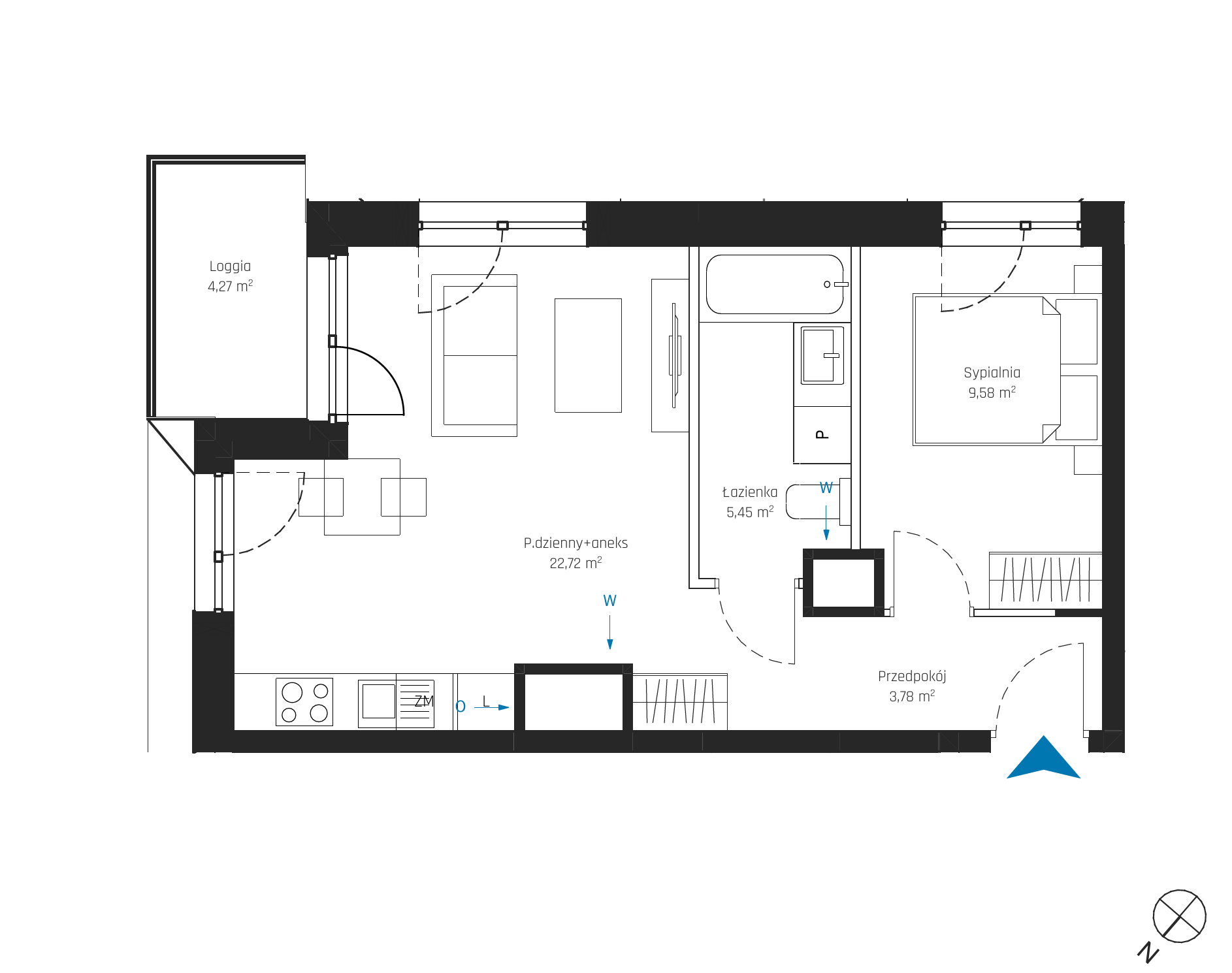 Plan 2 pok. 42m²