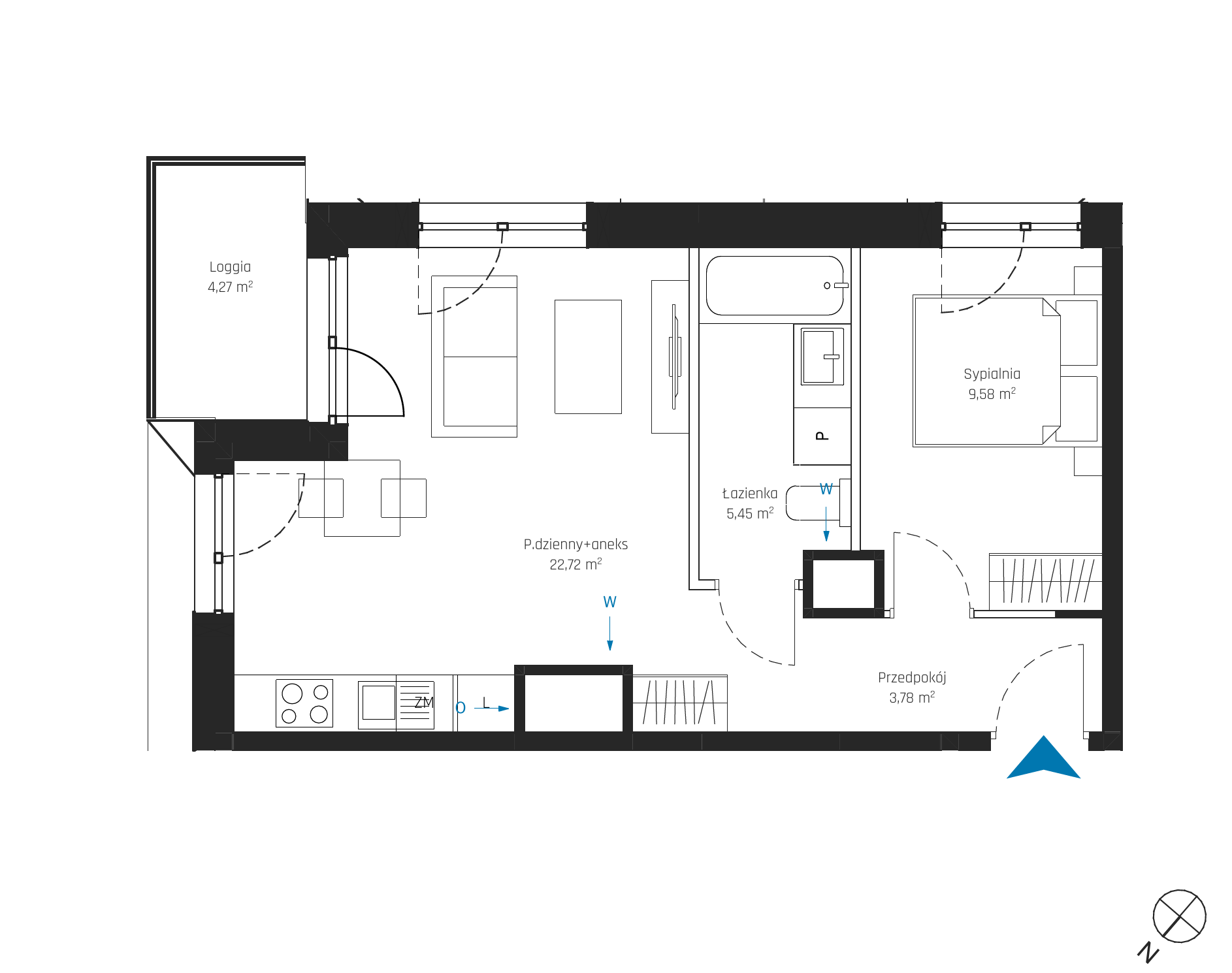 Plan 2 pok. 42m²