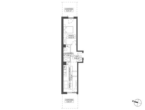 Plan 2 pok. 43m²