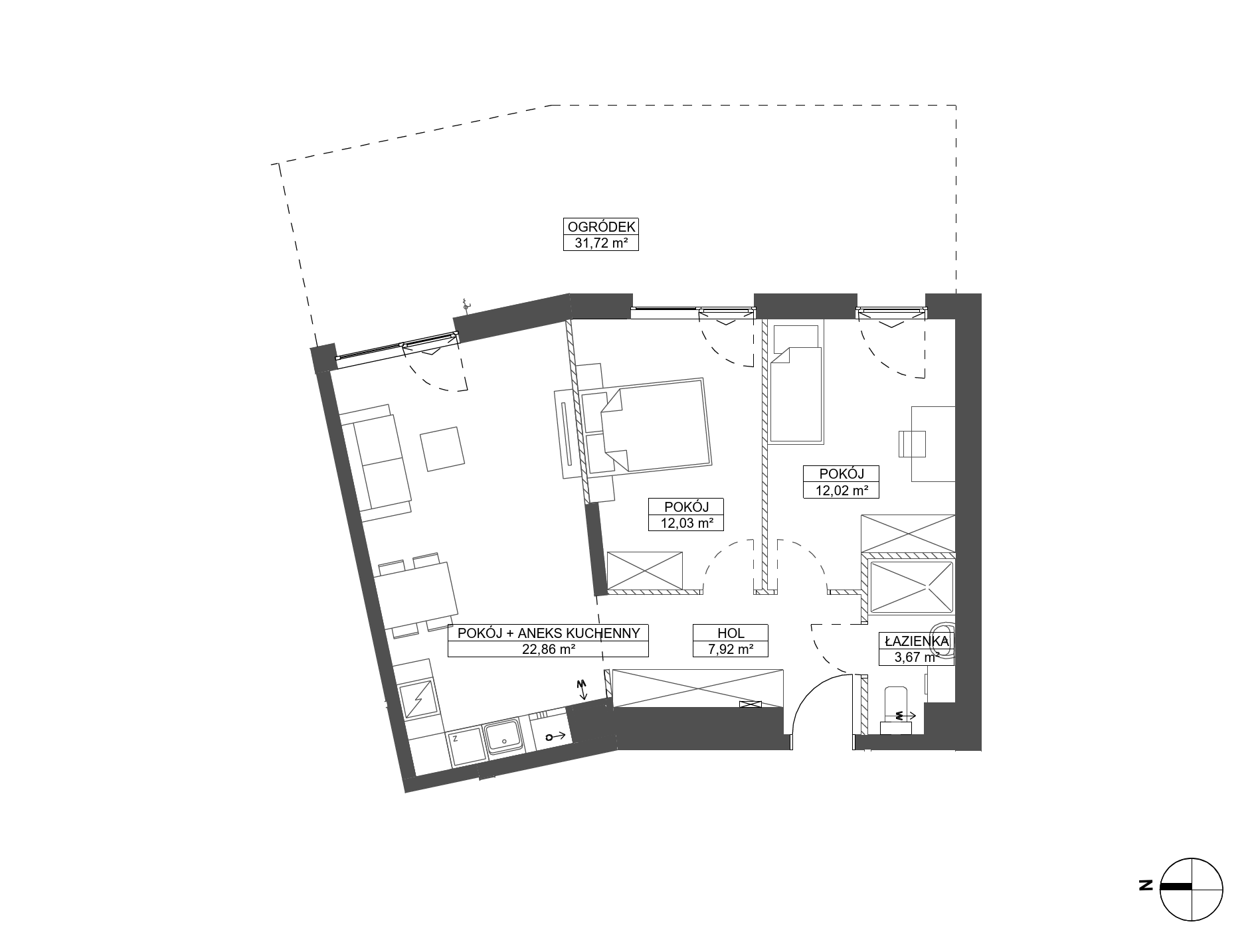 Plan 3 pok. 59m²