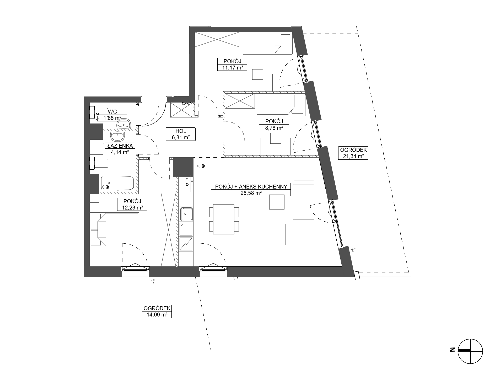 Plan 4 pok. 72m²