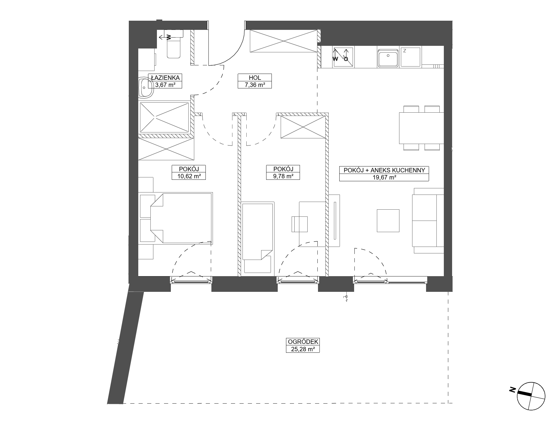 Plan 3 pok. 51m²