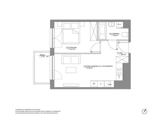 Plan 2 pok. 36m²