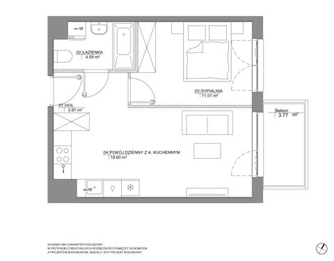 Plan 2 pok. 38m²