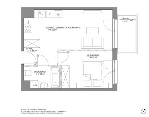 Plan 2 pok. 38m²
