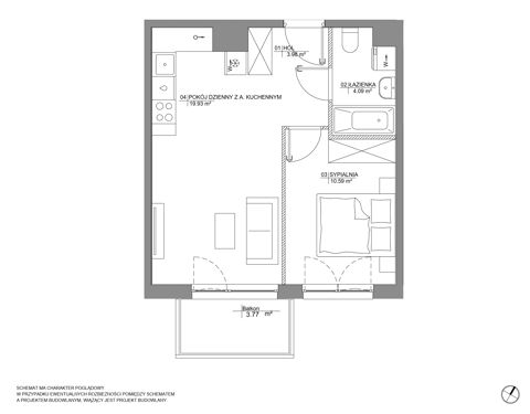 Plan 2 pok. 39m²