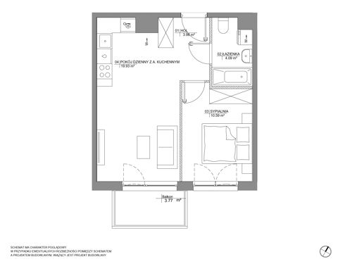 Plan 2 pok. 39m²