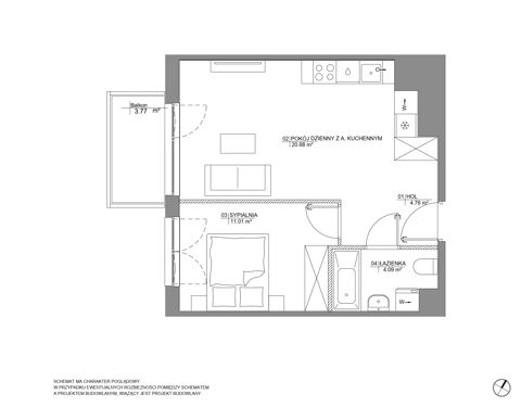 Plan 2 pok. 41m²