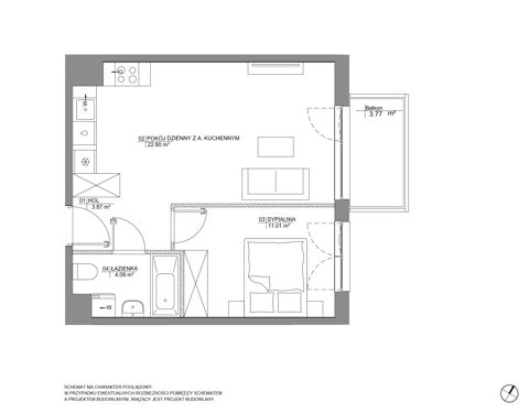 Plan 2 pok. 42m²