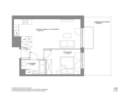 Plan 2 pok. 42m²