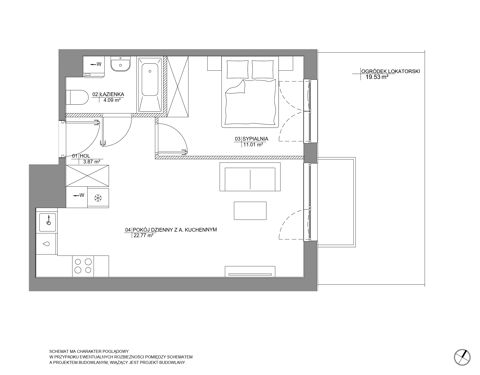 Plan 2 pok. 42m²