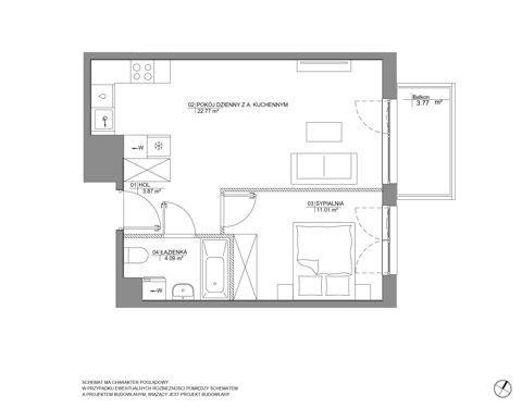 Plan 2 pok. 42m²