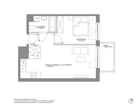 Plan 2 pok. 42m²