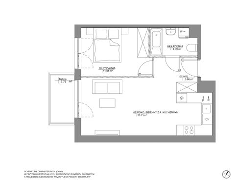 Plan 2 pok. 42m²