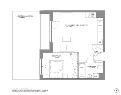 Plan 2 pok. 42m²