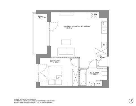 Plan 2 pok. 42m²
