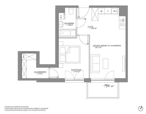Plan 2 pok. 44m²