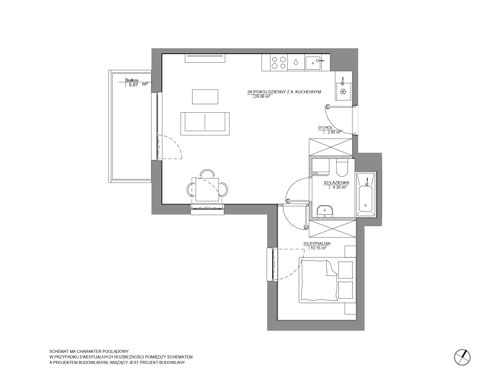 Plan 2 pok. 46m²