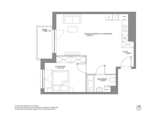Plan 2 pok. 49m²