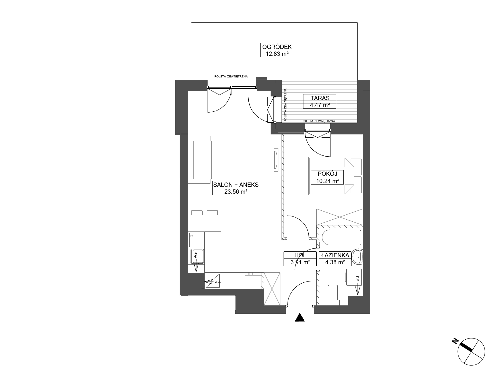 Plan 2 pok. 42m²
