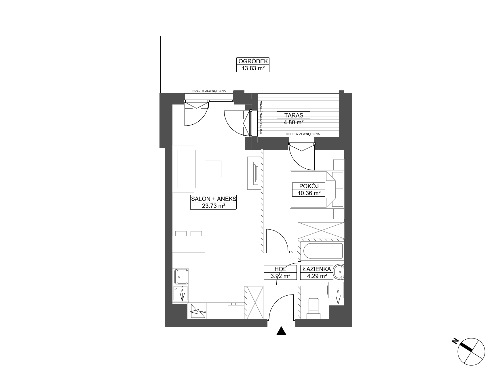 Plan 2 pok. 42m²