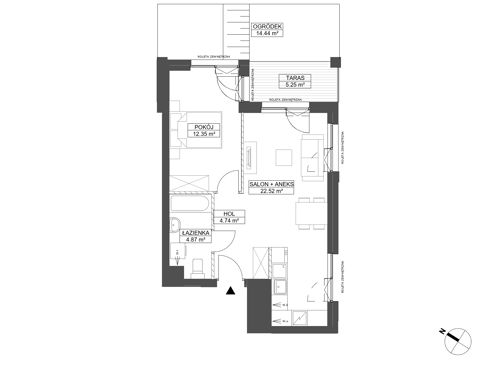 Plan 2 pok. 44m²