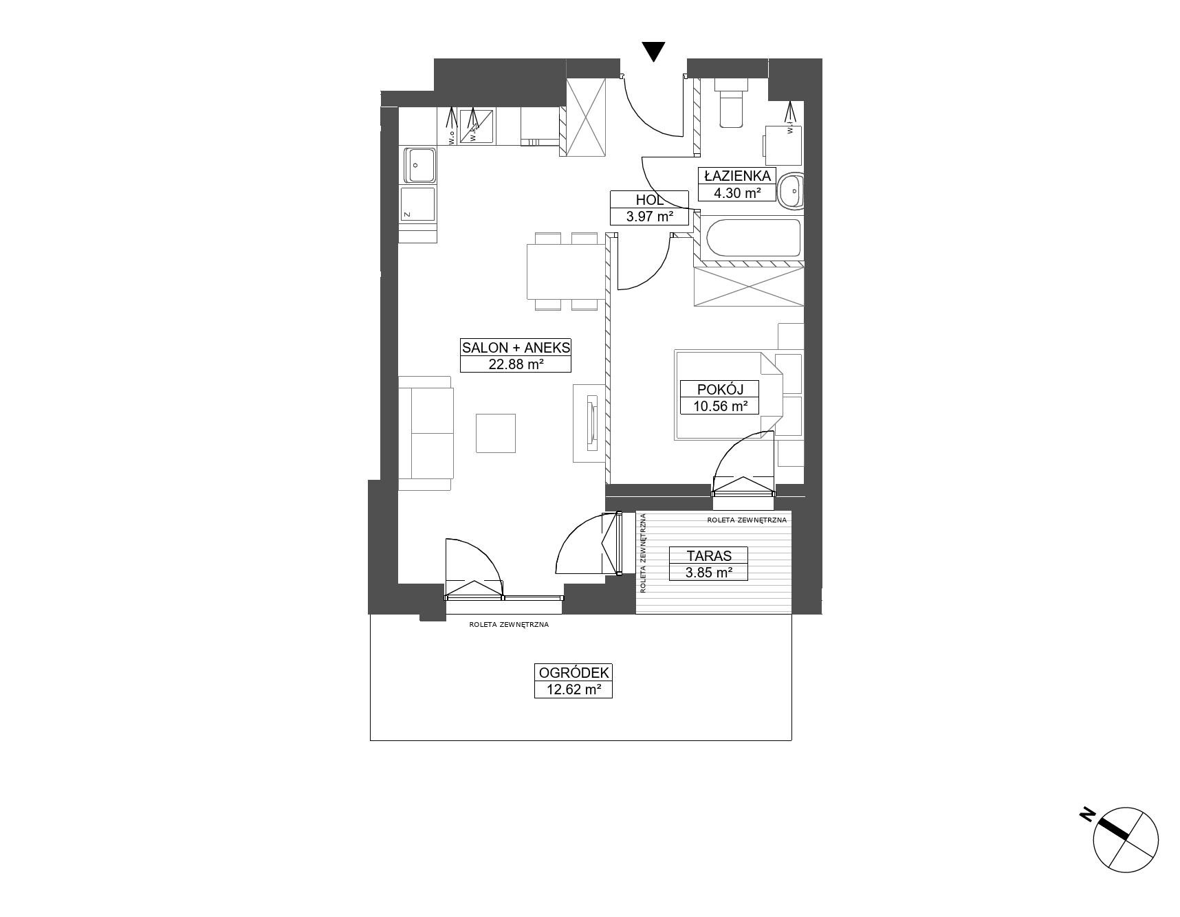 Plan 2 pok. 42m²