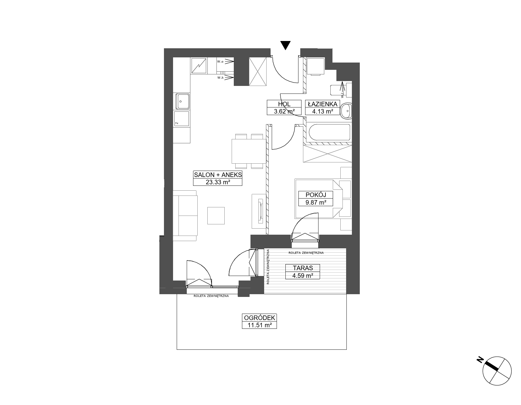 Plan 2 pok. 41m²