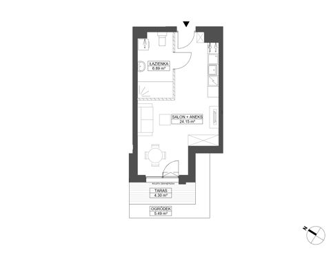 Plan 1 pok. 31m²