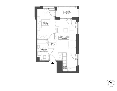 Plan 2 pok. 45m²