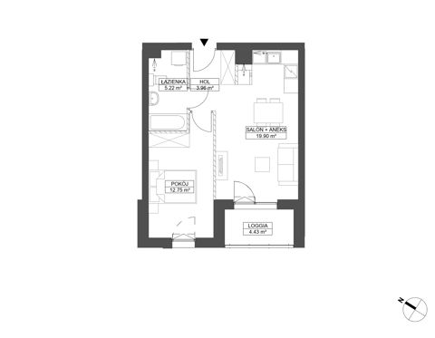 Plan 2 pok. 42m²