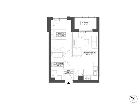 Plan 2 pok. 41m²