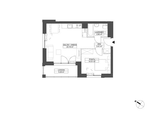Plan 2 pok. 41m²