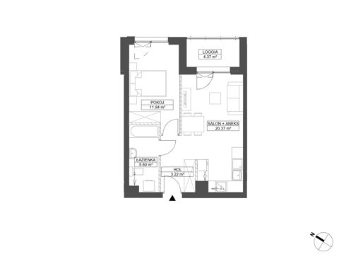 Plan 2 pok. 41m²