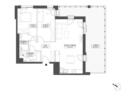 Plan 3 pok. 72m²