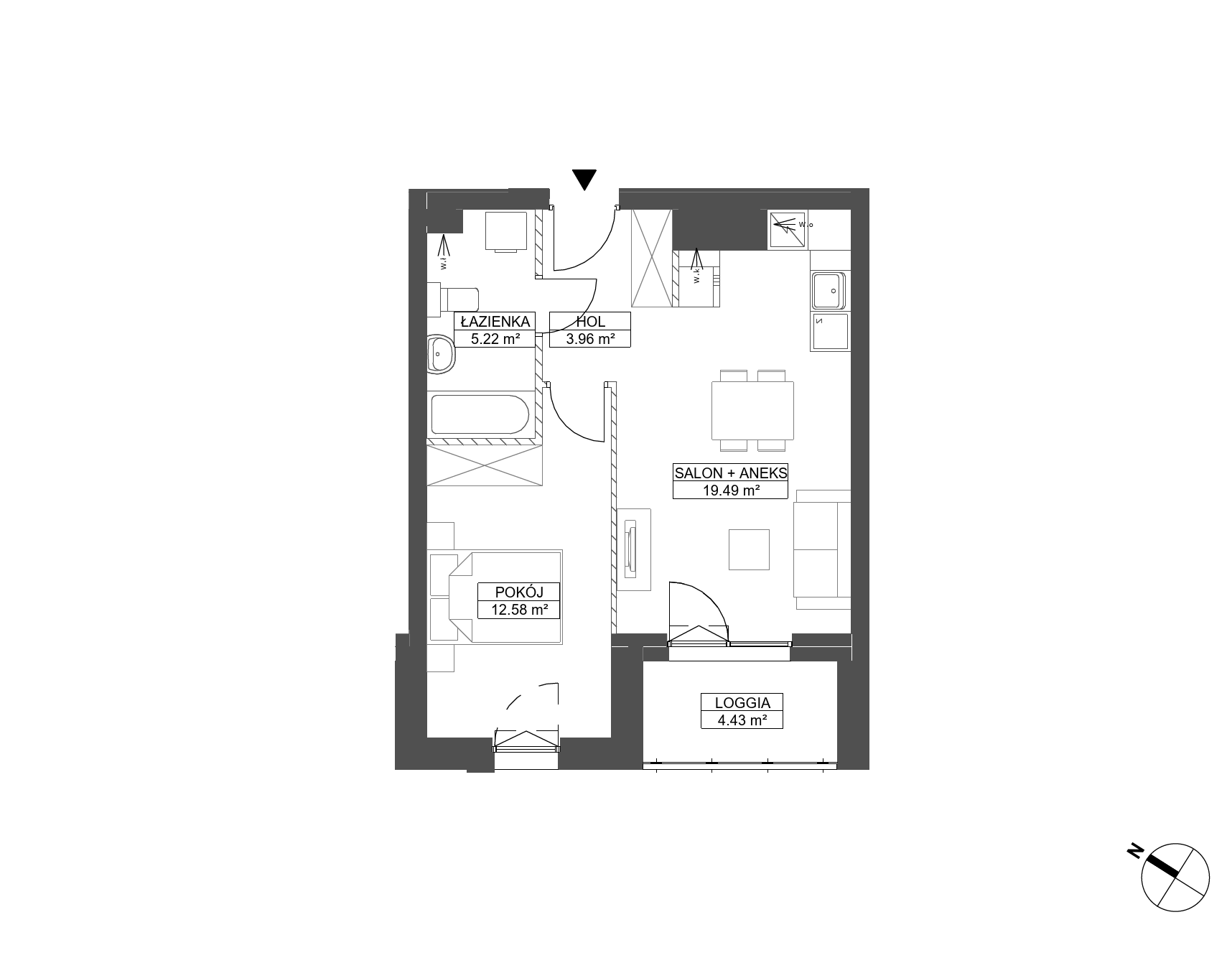 Plan 2 pok. 41m²