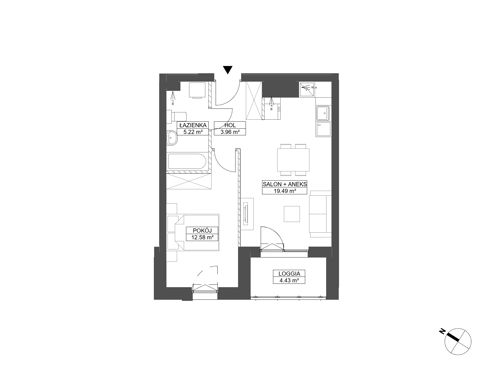 Plan 2 pok. 41m²