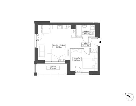 Plan 2 pok. 41m²