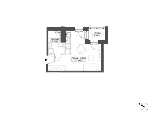 Plan 1 pok. 27m²