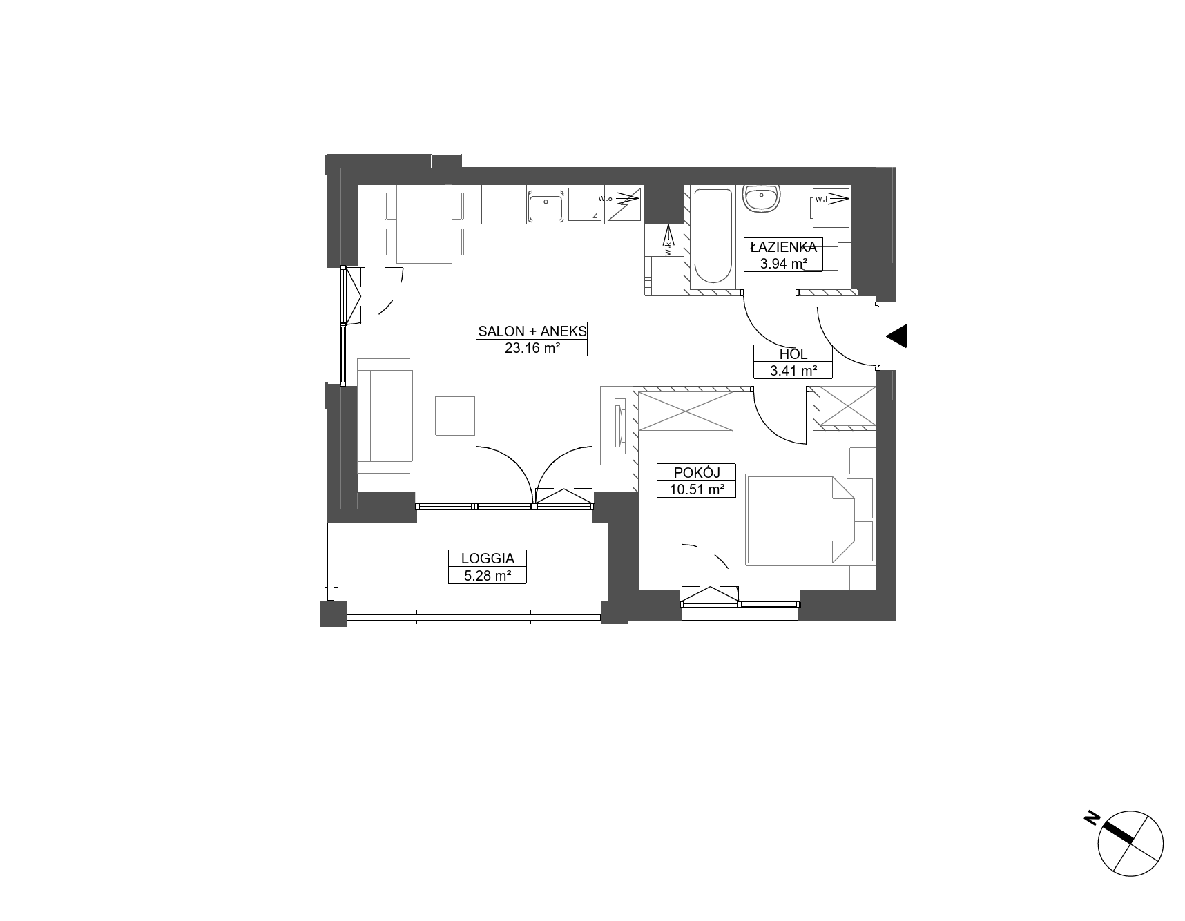 Plan 2 pok. 41m²