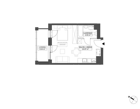 Plan 1 pok. 29m²