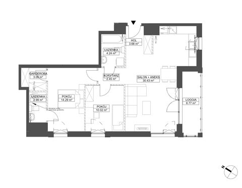 Plan 3 pok. 71m²