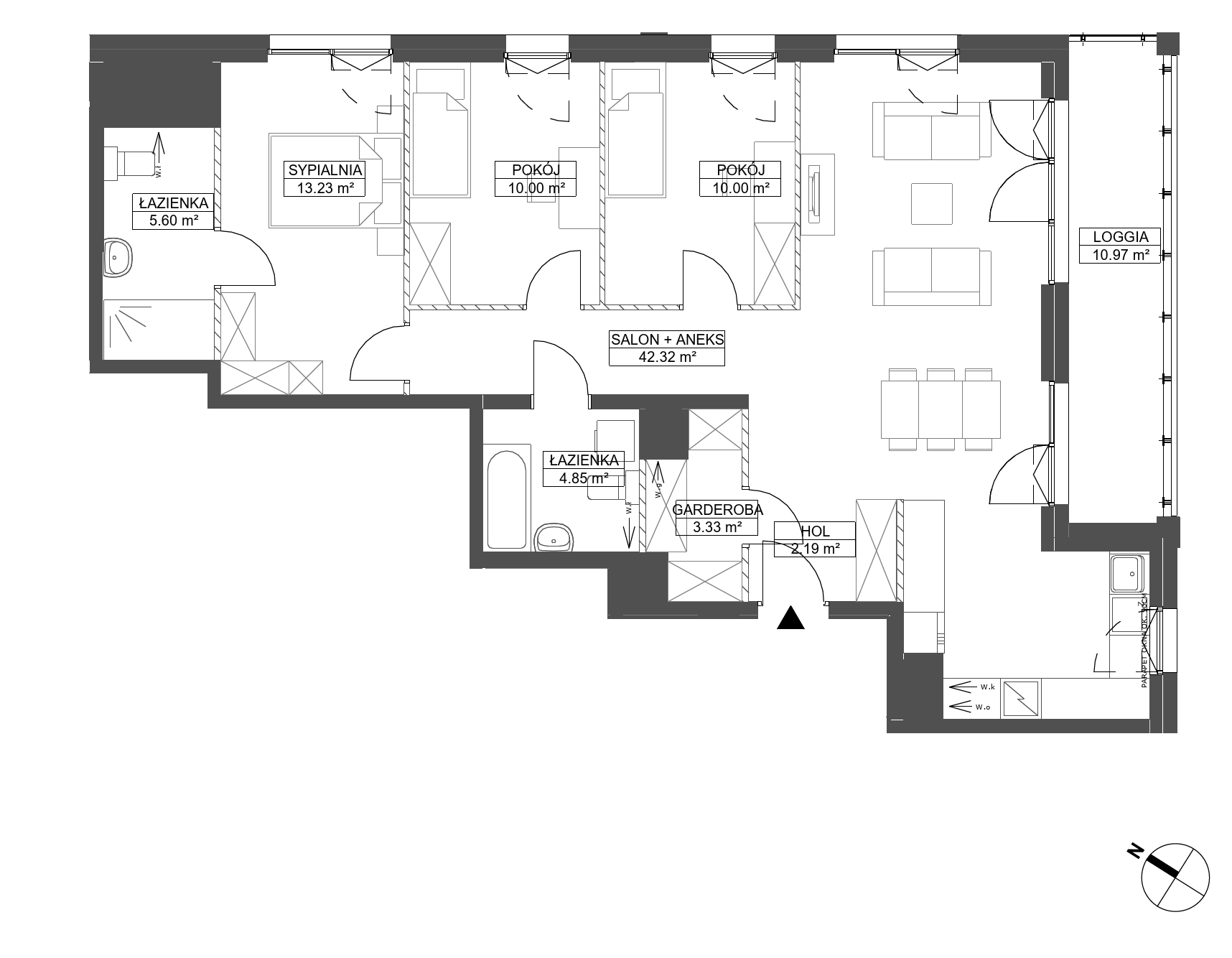 Plan 4 pok. 92m²