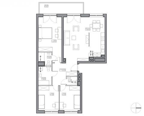 Plan 4 pok. 104m²