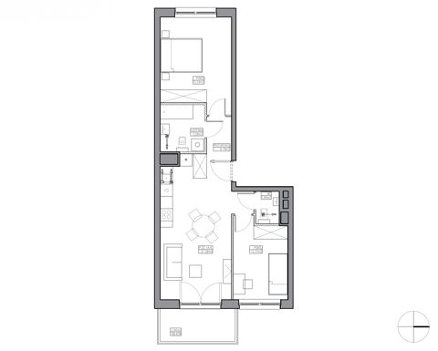 Plan 3 pok. 61m²
